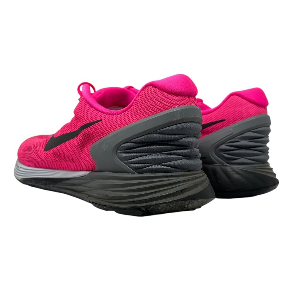 Nike Womens 11 Lunarlon Running Shoes Hot Pink Breathable Mesh Athletic Sneakers - Picture 14 of 16